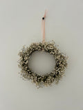‘Darcie’ New - Gypsophila Wreath with light pink ribbon 20cm
