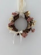 Mini wreath 10cm (ivory & pink - sample 15)