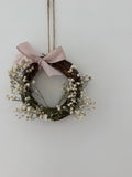 Mini wreath 10cm (pink bow)