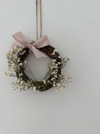 Mini wreath 10cm (pink bow)