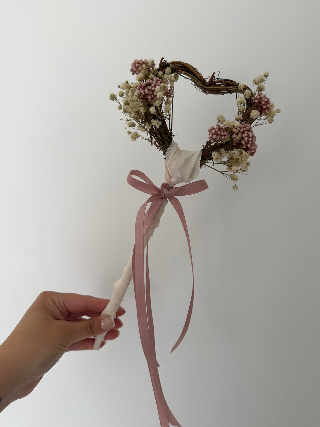 ‘Dried flowers wand’ (Pink)