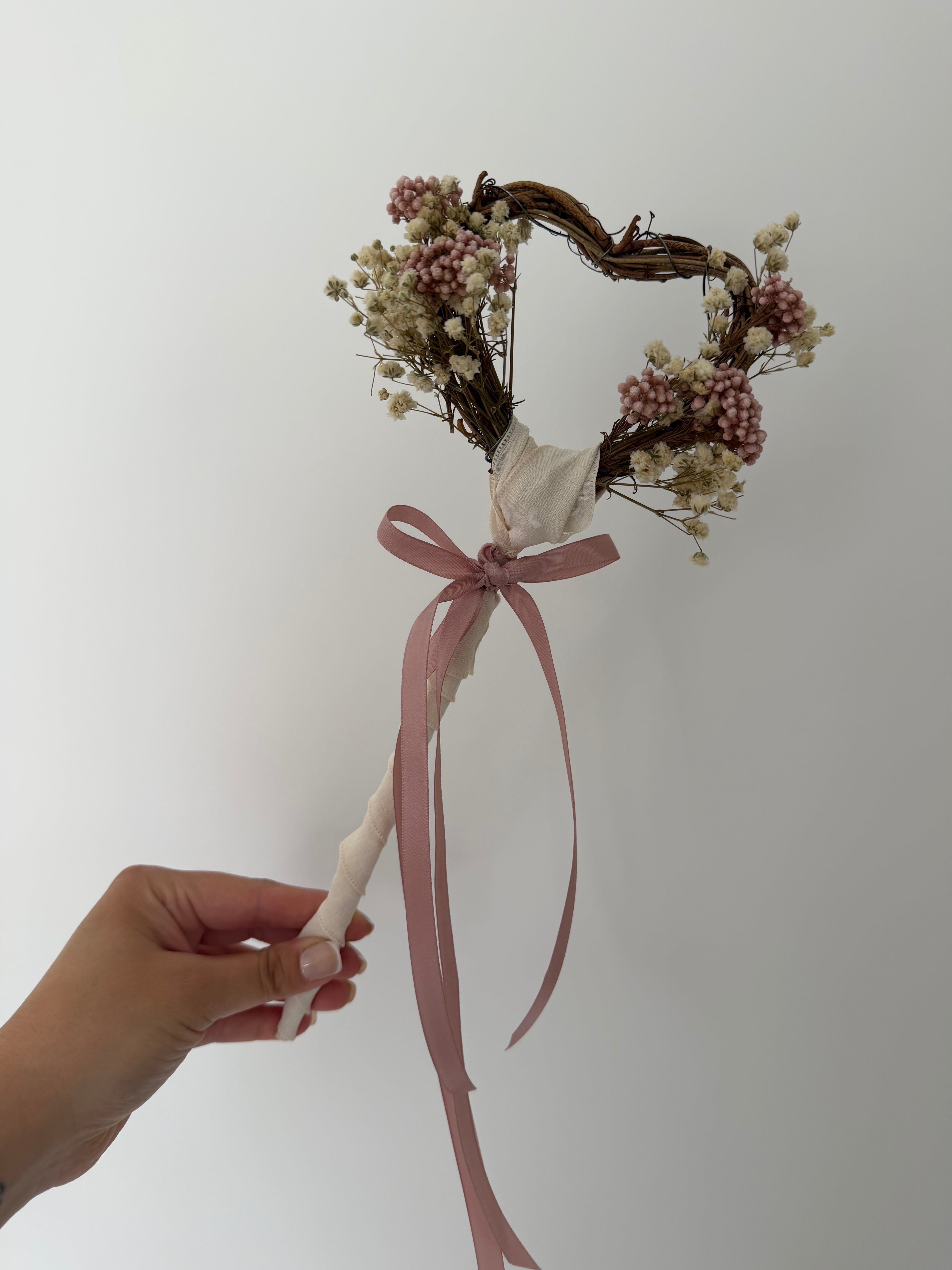 ‘Dried flowers wand’ (Pink)