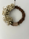 ‘Maeve’ Wreath with Gypsophila 20cm