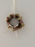 Mini wreath 10cm (ivory & pink - sample 14)